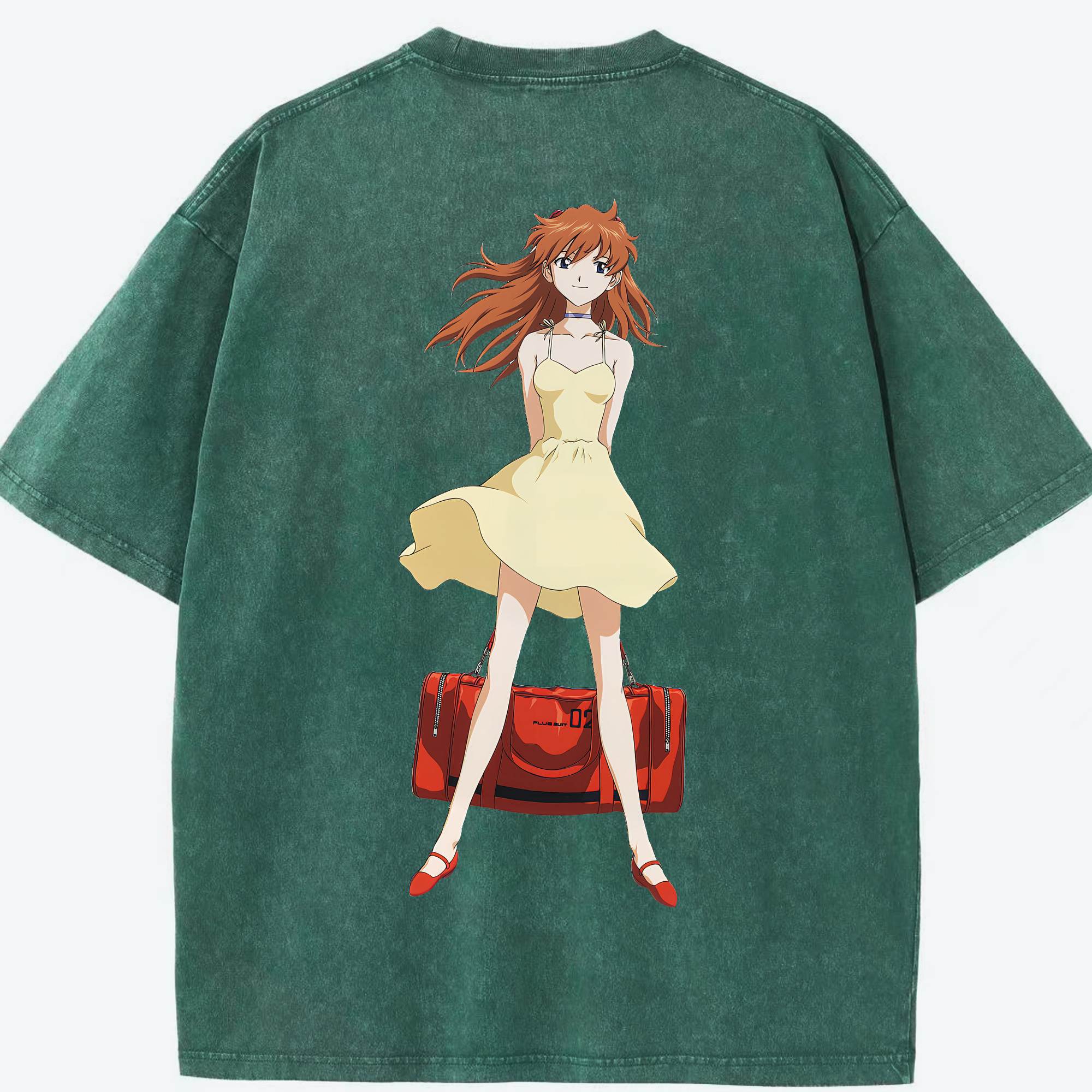 （画像用） EVA 新世紀エヴァンゲリオン 綿100% ヴィンテージ風 半袖Tシャツ（背面プリント）